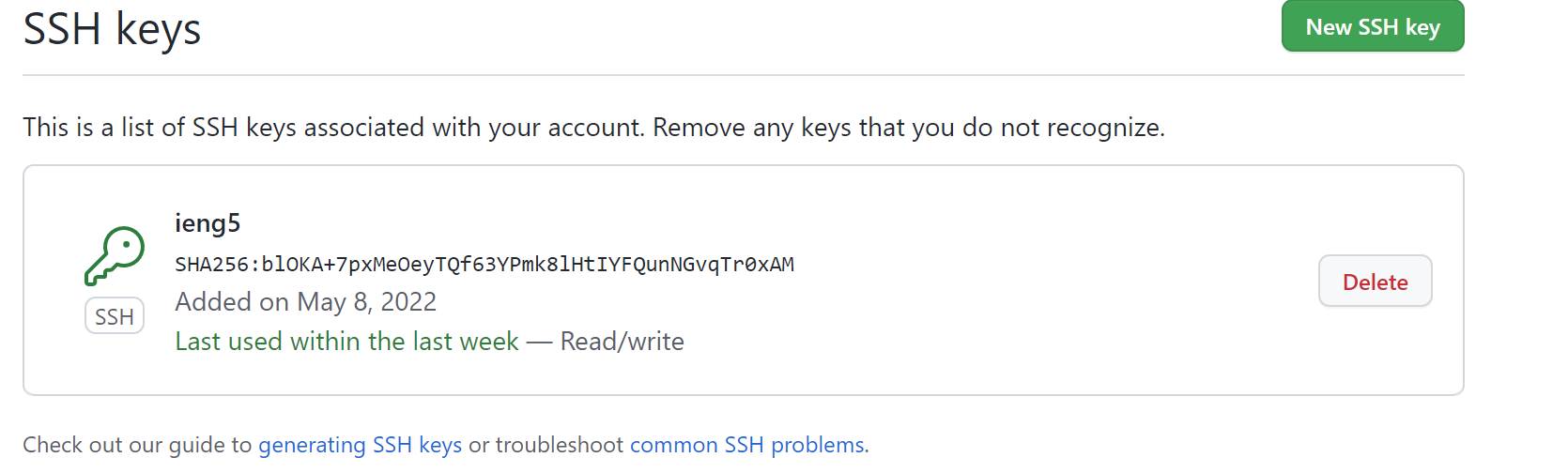 git ssh key